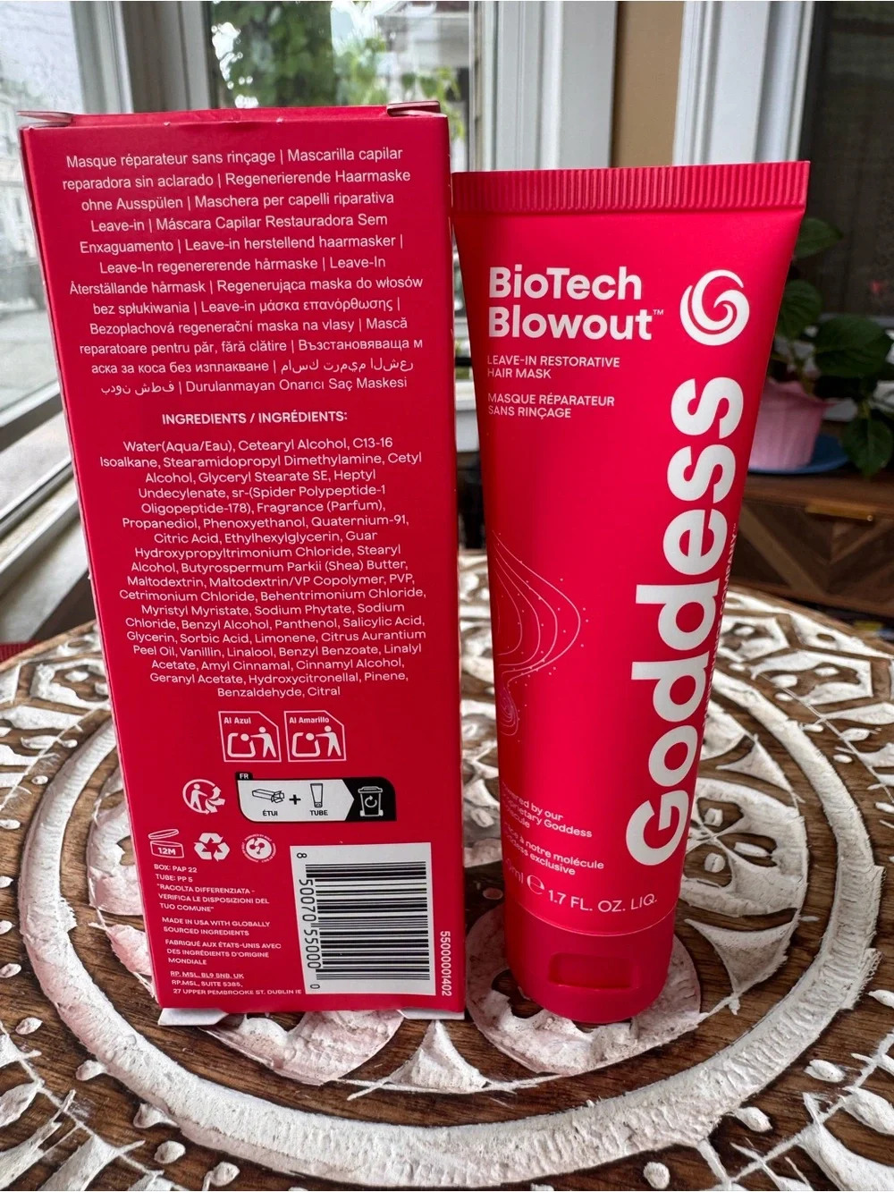 Goddess BioTech Blowout Leave In Restorative Hair Mask 1.7 oz New in Box